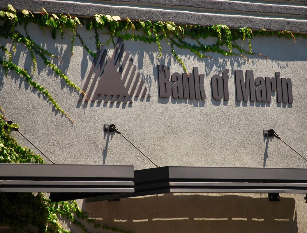 Well Design Bank of Marin Office Sign Dimensional Lettering