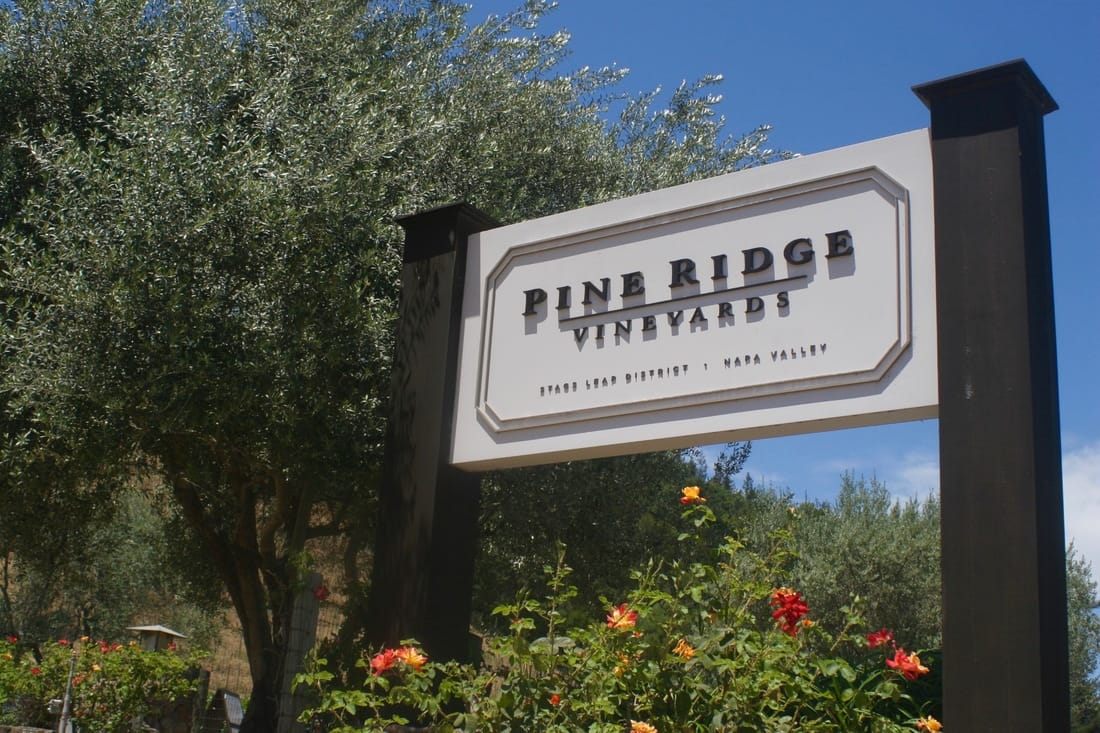 Well Design Pine Ridge Vineyards Identity Monument Sign
