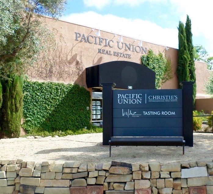 Well Design Pacific Union Real Estate Healdsburg Brushed Aluminum Wall Letters Monument Sign