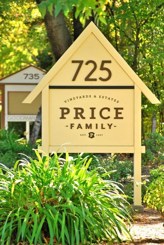 Well Design Price Family Vineyards Monument Sign