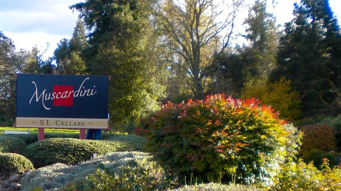 Well Design Muscardini Cellars Monument Sign