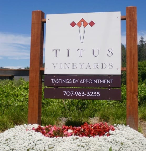 Well Design Titus Vineyards Monument Sign